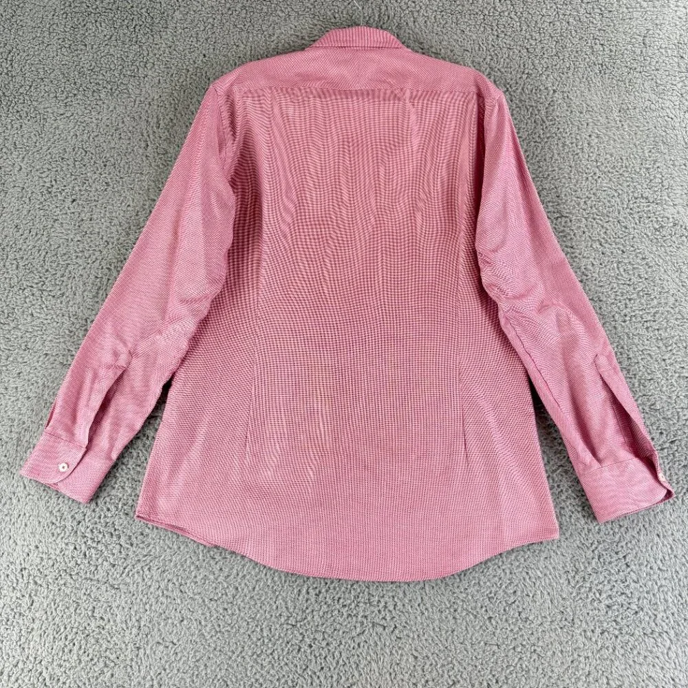 Charles Tyrwhitt Button-Up Dress Shirt Mens Large Pink‎ Extra Slim Fit Non-Iron